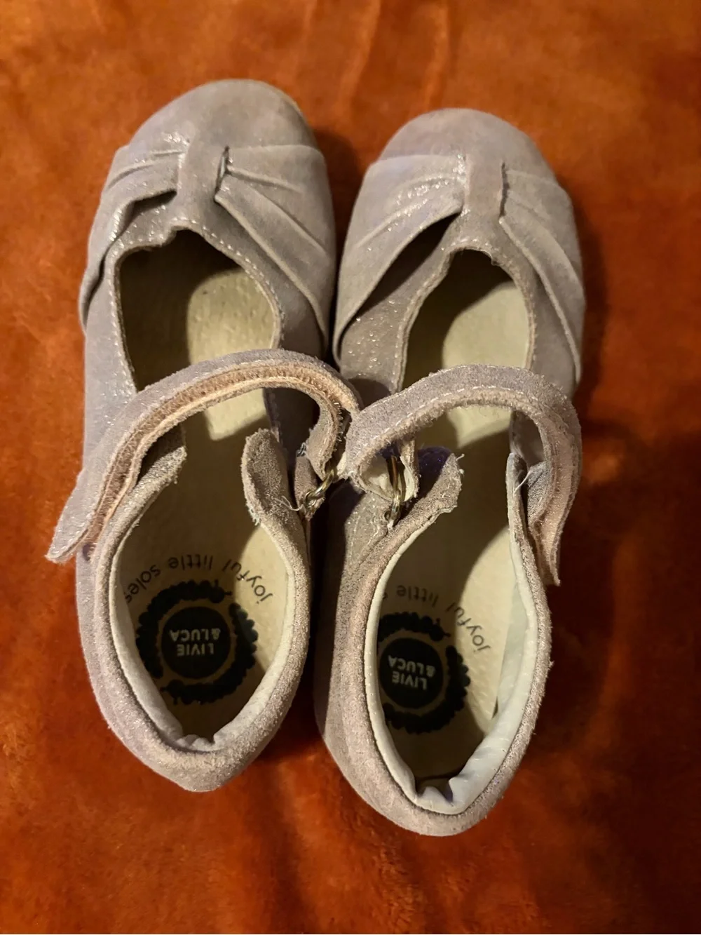 Livie & Luca Grinza taupe glitter Mary Jane Shoes with Bow